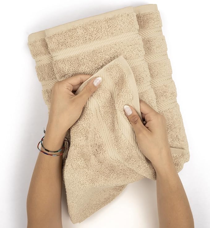American Soft Linen 100% Cotton Luxury Turkish Towels, 4 PC Hand Towel Set | Soft Absorbent Quick Dry OEKO Tex Standard 100 Certificated Durable Machine Washable Breathable Premium Hotel Quality