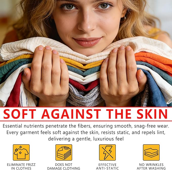 Fabric Softener Liquid, 3.5 fl oz / 100 ml Soften Fabrics For Polyester, Cotton, Nylon, Wool, Cashmere & Blends, Quick-Penetrating | High Absorption (3.5 fl oz / 100 ml)