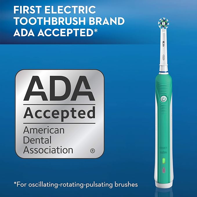 Oral-B Pro 1000 CrossAction Electric Toothbrush,Green,(Pack of 3)