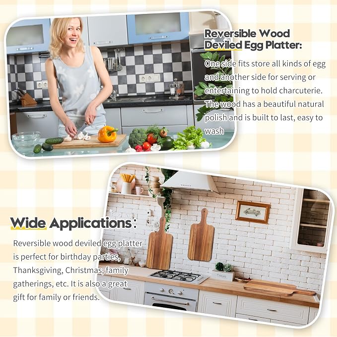 Didaey 6 Pcs Cutting Board Bulk Kitchen Thicken Chopping Platter with Handles Wooden Charcuterie Serving Trays Blank Wood Boards for Engraving Wedding Housewarming(Acacia Wood,15 x 7 Inch)