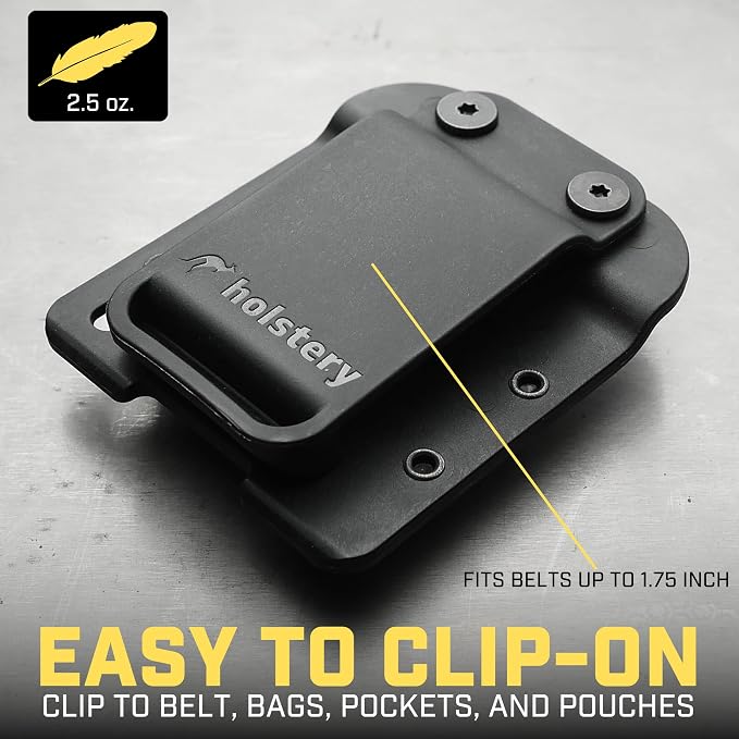 Holstery DriverMaster | Clip-On Tool Belt Drill Holder - Simple Hook Holster for Cordless Drill, Impact, Nailer, Tape Measure, or Any Tools with Hanger Clips