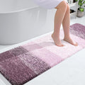 OLANLY Bathroom Runner Rugs Mat 59x20, Extra Soft Absorbent Microfiber Bath Rugs, Rubber Backing, Quick Dry, Washable Long Bath Mats for Bathroom Floor, Tub and Shower, Home Decor Accessories, Mauve