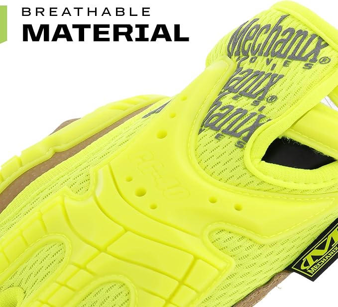 Mechanix Wear Hi-Viz CG Heavy Duty Gloves - High-Visibility Work Gloves - For Construction - Breathable Synthetic Leather - Machine Washable - Durable - Fluorescent Yellow - XX-Large