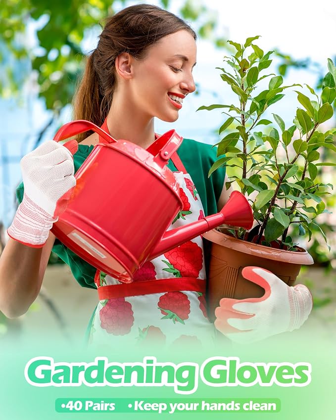 Irenare 24 Pairs Gardening Gloves Bulk for Women Ladies Breathable Rubber Coated Garden Glove for Yard Outdoor Work with Grip