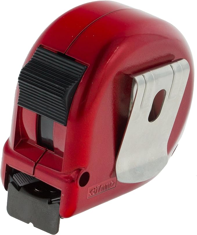 Tajima H1550MW Class 1"Hi Lock" Measuring Tape, Red, 5 m x 25 mm