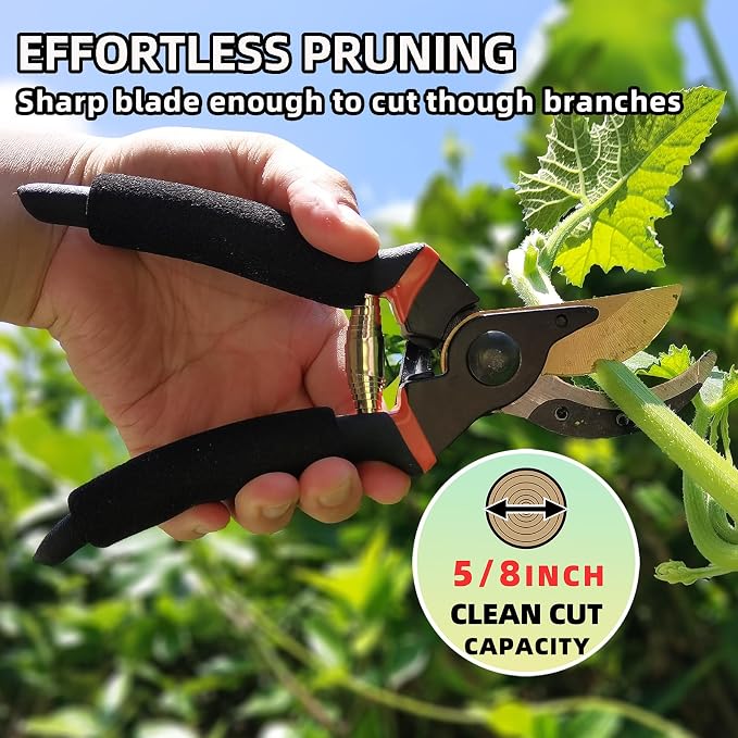 YRTSH Loppers Hedge Shears & Pruners Combo Set 3-Piece Hedge Clippers, Heavy Duty Tree & Shrub Care Kit for Yard, Lawn & Garden, Professional Branch Cutter Tree Trimmer for Indoor & Outdoor Gardening