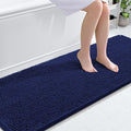 OLANLY Bathroom Runner Rugs 70x24, Soft Absorbent Chenille Bath Rugs, Rubber Backing Quick Dry, Machine Washable Long Bath Mats for Bathroom, Tub and Shower, Home Decor Accessories, Twilight Sapphire