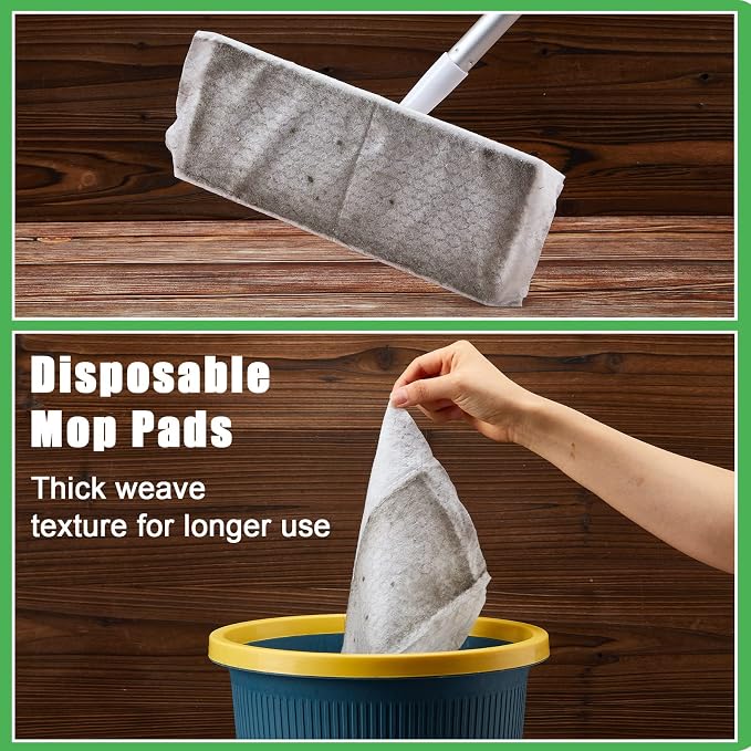 Zubebe 600 Pcs Sweeper Dry Mop Refills Disposable Mop Pad Refills, Floor Wipes Dry Sweeping Cloths Dry Duster Cloths for Floor Cleaning and Mopping