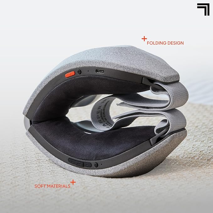 Sharper Image® RealTouch™ Eye Mask, Hot + Cold Massager, Air Compression, Puffy Under Eye Aid, Bluetooth Music, USB-C Rechargeable, Headache Stress & Anxiety Relief, Relaxation & Comfort Travel Gift
