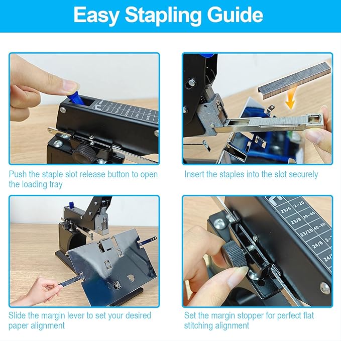 Rayson SH-03 Saddle Stapler/Heavy Duty Manual Stitch Stapler Can Saddle Stapling or Flat Stapling