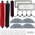 Accessories Kit for Xiaomi Roborock S8 Pro Ultra /S8 Docking,2 Roller Brush, 1 Self-Cleaning Brush,2 Hepa Filter, 4 Side Brush, 4 Mop Cloth,4 Dust Bags.1 Cleaning Brush(18PCS) …