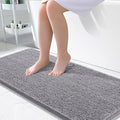 OLANLY Large Bathroom Rugs 50x30, Extra Soft Absorbent Chenille Bath Rugs, Rubber Backing Quick Dry, Machine Washable Bath Mats for Bathroom Floor, Tub and Shower, Home Decor Accessories, Grey