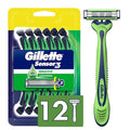 Gillette Sensor3 Sensitive Men's Disposable Shaving Razors, 12 Count
