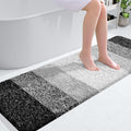 OLANLY Bathroom Runner Rugs Mat 59x20, Extra Soft Absorbent Microfiber Bath Rugs, Rubber Backing, Quick Dry, Washable Long Bath Mats for Bathroom Floor, Tub and Shower, Home Decor Accessories, Black