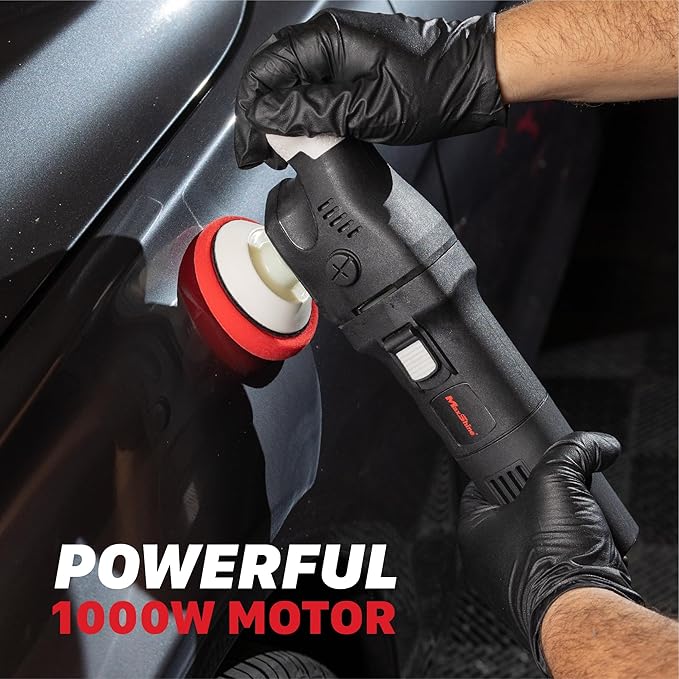 Maxshine M550 Rotary Polisher – 550W Compact Car Buffer with 3” Backing Plate, 5/8” Thread & 6-Speed Control – Auto Detailing Tool for Cars, Trucks, SUVs & Boats, Paint Correction & Swirl Removal