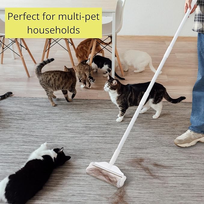 True & Tidy StickyPro XL Lint Roller Value Set with 2 Lint Roller Refills, Heavy-Duty Durable, Adjustable Handle Works Great on Pet Hair, Clothing, Furniture and More, 360 Sheets Total, Refillable