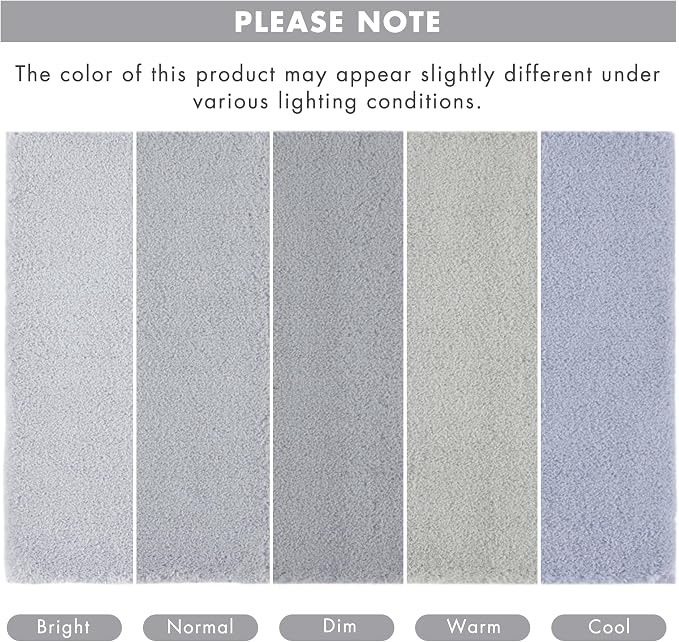 Madison Park Marshmallow Bathroom Rug Non Slip, Luxrurious Plush Bath Mat, Absorbent, Quick Dry, Spa Design Bath Room Décor, 20x30, Silver