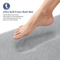 OLANLY Memory Foam Bathroom Runner Rugs 47x20, Long Bath Mats, Light Grey | Soft Quick Dry Bath Mats, Non-Slip, Absorbent Machine Washable Mat for Bathroom Floor, Tub and Shower, Home Decor Accessories