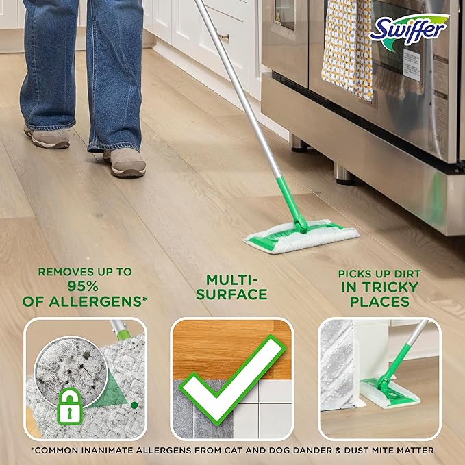 Swiffer Sweeper Dry Sweeping Cloth Refills,Gain Original,32 Count (Pack of 4)