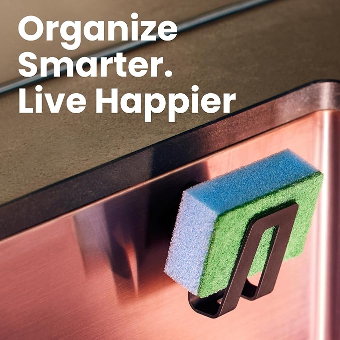 Magnetic Sponge Holder - Kitchen Sink Organizer - Ideal for Kitchen Organization & Accessories - Sink Sponge Holder (Biocomposite)