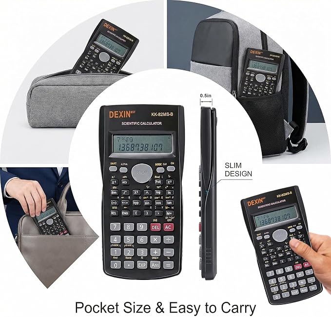 24 Pack Scientific Calculators, 2 Line Engineering Large Display Scientific Calculator Bulk Multi-Function Ideal for Student Teacher Algebra Chemistry Finance Construction Office School Business