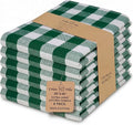 Urban Villa Kitchen Towels Cotton Dish Towels 20”x30” (Set of 6) Hunter Wht