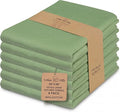 Urban Villa Kitchen Towels 100% Cotton Dish Towels for Kitchen(Set of 6)20”x30” Dish Cloths Highly Absorbent Kitchen Linen Set with Hanging Loop Perfect for Drying Dishes Cleaning Hand Towels – Green