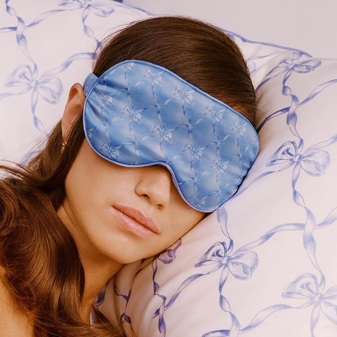 slip Pure Silk Contour Sleep Mask: Protect Your Delicate Lashes with Our Innovative, Lash-Friendly Design. Experience Uninterrupted Beauty Sleep with Slipsilk™ Comfort, 1 Contour Mask, Bluebelle