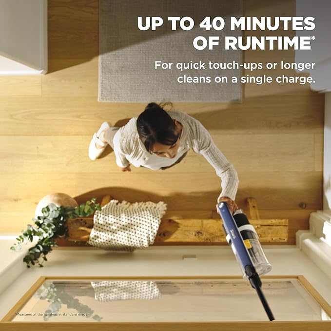 Shark® Cordless Pet, Cordless Lightweight Stick Vacuum Cleaner, Self Cleaning Brushroll, 40 Min Runtime, Removable Handheld, XL Dust Cup, Moonlight Blue, IY143H (2026 Release)