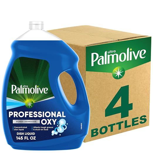 Palmolive Professional Dishwashing Liquid Dish Soap, Oxy Power Degreaser - 145 Fluid Ounce