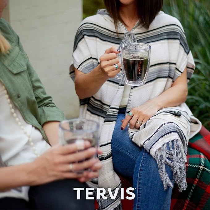 Tervis Clear & Colorful Tabletop Made in USA Double Walled Insulated Tumbler Travel Cup Keeps Drinks Cold & Hot, 16oz Mug, Citrus Sunrise | Made in USA, Double-wall Insulated, Coffee & Matcha Stays Hot, Shatterproof, BPA-Free, Dishwasher Safe, Gifts un...