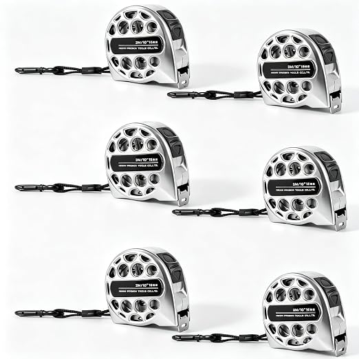 6 Pack Tape Measure, 10 Ft/3 Meter Stainless Steel Measuring Tape Retractable Measurement Tape Bulk Set for Home, Office,Work & DIY Crafts