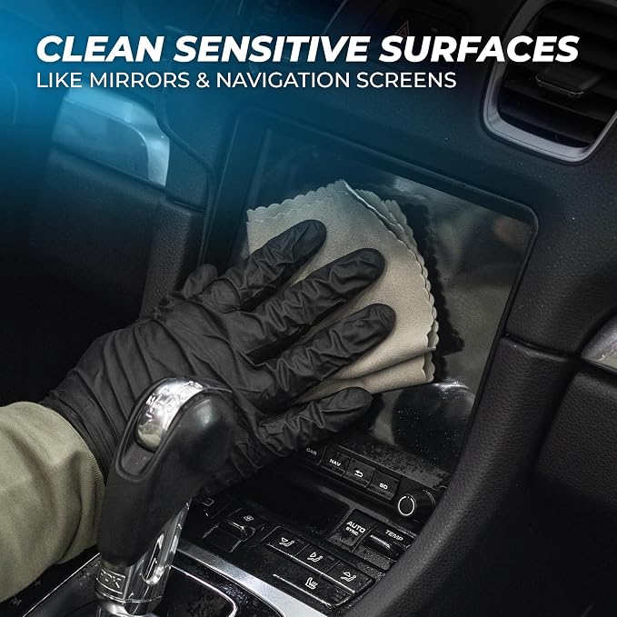The Rag Company - Complete Leather & Interior Car Cleaning Kit - Includes Glass and Interior Cleaners, Leather Care, Microfiber Towels, Brushes and Scrubbers, Cloths, Applicators - 33 Item Set
