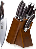 HOSHANHO 8PCS Kitchen Knife Set, Ultra Sharp Japanese Knife Sets with Block | Japanese High Carbon Super Steel Knife Block Set, Professional Chef Knife Set with Scissors, Ergonomic Handle, Ideal Gifts