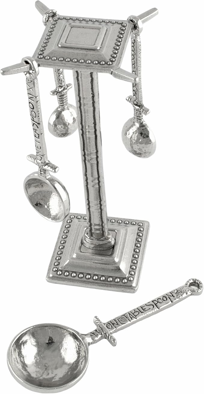 Crosby and Taylor Celtic Pewter Measuring Spoons with Display Post