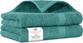 Villa Celestia Cotton Hand Towels Set of 2, 16 x 28, Oeko-TEX Certified, Quick Dry, Teal