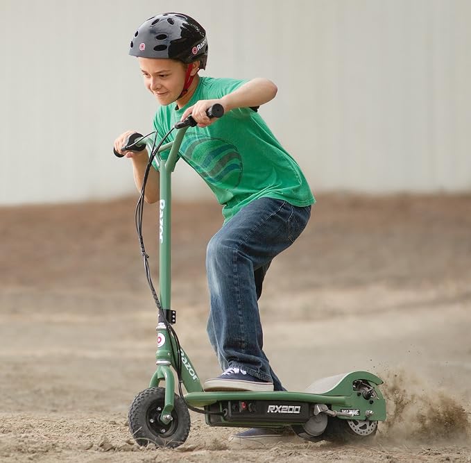 Razor RX200 Electric Off-Road Scooter for Kids Ages 13+ - Lightweight, Steel Frame, 24V Rechargeable Battery, Up to 12 MPH, Up to 8 Mile Range, for Riders up to 154 lbs