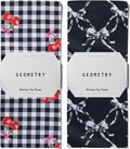 GEOMETRY Kitchen Towels - Quick Dry Microfiber Cloth Dish Towels for Kitchen Drying - Premium Quick Dry Towel - Cherry Bow, 18" x 30" - 2 Pieces