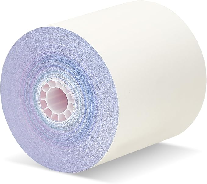 3 X 65' 3-ply White/Canary/Pink Carbonless Kitchen Paper 50 Rolls TMU 220, 50 Rolls