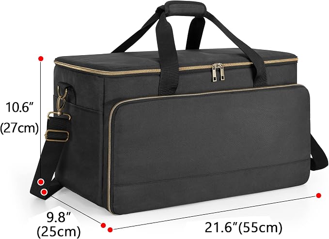 Trunab Large Travel DJ Cable File Bag with Inner Detachable Divider and Padded Compartment for 15.6” Laptop, Cable Organizer Bag for Cords, Sound Equipment, DJ Gear, Musician Accessories
