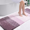 OLANLY Bathroom Runner Rugs Mat 59x24, Extra Soft Absorbent Microfiber Bath Rugs, Rubber Backing, Quick Dry, Washable Long Bath Mats for Bathroom Floor, Tub and Shower, Home Decor Accessories, Mauve