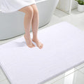 OLANLY Large Bathroom Rugs 44x32, Extra Soft Absorbent Chenille Bath Rugs, Rubber Backing Quick Dry, Machine Washable Bath Mats for Bathroom Floor, Tub and Shower, Home Decor Accessories, White