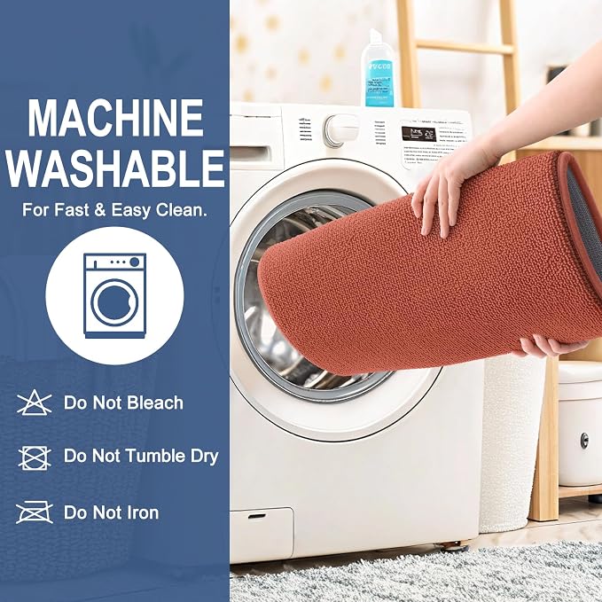 OLANLY Memory Foam Bathroom Runner Rugs 44x24, Long Mats, Rustic Terracotta | Soft Quick Dry Bath Mats, Non-Slip, Absorbent Machine Washable Mat for Bathroom Floor, Tub and Shower, Home Decor Accessories