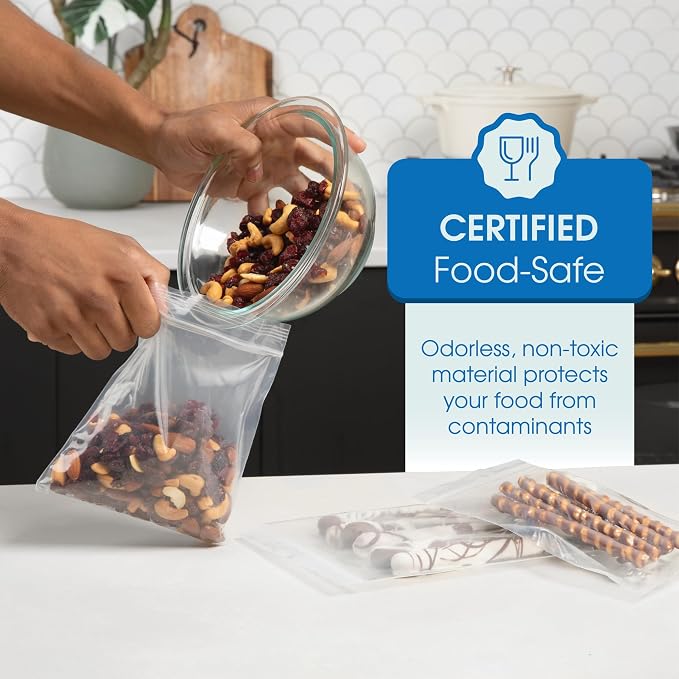 Spartan Industrial - 13” X 18” (100 Count) 4 Mil Thick Clear Reclosable Zip Plastic Poly Bags with Resealable Lock Seal Zipper - Heavy Duty and Durable
