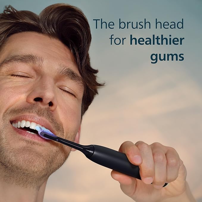 Philips Sonicare G3 Two-in-One - Genuine Replacement Electric Toothbrush Heads, Black, 4 Pack One Year Supply, HX9054/95