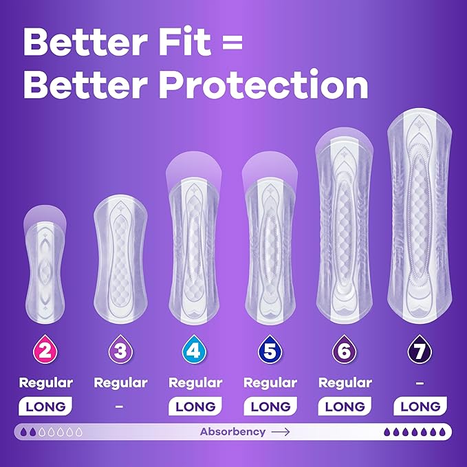 Always Discreet Adult Incontinence Pads for Women, Drier, 5 Drop Long Length, Heavy Absorbency, Pads for Bladder Control Management, Bladder Leaks, & Postpartum Pads, 156ct