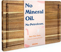 Non-Toxic Acacia Wood Cutting Board, Mineral Oil & Plastic Free, 16x11 in | Petroleum & BPA free. FSC-certified wood. Knife-friendly surface. Beeswax, flaxseed & lemon oil finish.