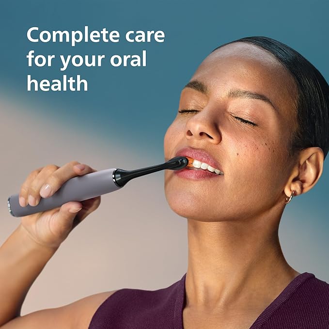 Philips Sonicare DiamondClean Smart 9500 Electric Toothbrush - Sonic Toothbrush with App, Pressure Sensor, 15 Brushing Settings, Replacement Reminder, USB Charging Travel Case, Grey, Model HX9923/41