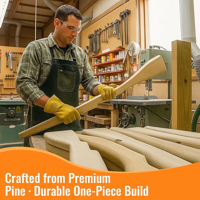 36" Color Guard Rifle, Wooden Drill Rifle for Winter Guard, Tan Gloves | Glossy Finish, Black Leather Strap, 1.5-2 lbs Balanced, Foam Padded Ends, Includes Tan Gloves & 2 Tapes