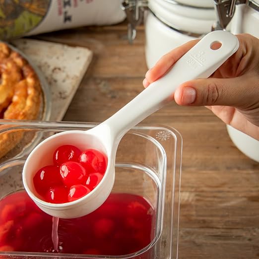 Carlisle FoodService Products 492702 Solid Short Handle Portion Control Spoon